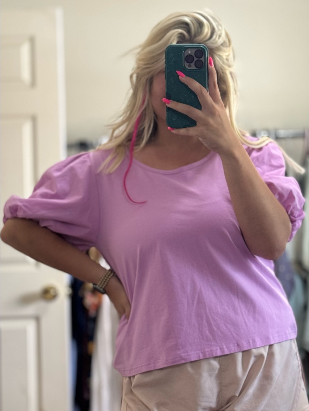 Puff Sleeve Tee - Lavender by Michelle McDowell